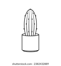 El arte de la línea de Cactus de altura