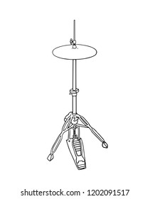 line art hi-hat cymbal