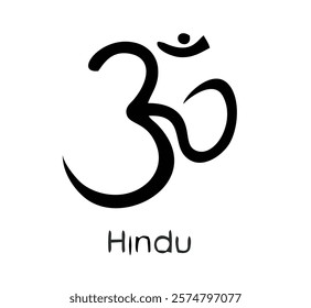 Line Art Hindu religious symbol