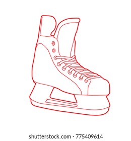 Line art hockey skate footwear