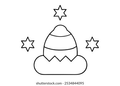  line art holiday coloring page elements doodle vector elements