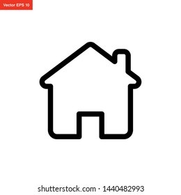 line art home icon vector design