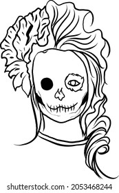 line art horor for halloween 