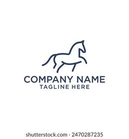 line art horse animal logo