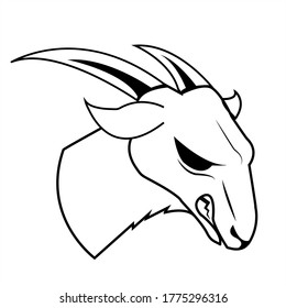Line art with horse animals with angry expressions is good to use to help your project for logos, posters, and so on