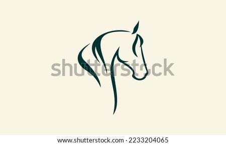line art horse head logo Stock foto © 
