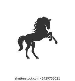 línea de arte caballo logo vector