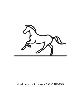 line art of a horse on white