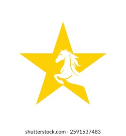 line art horse star logo