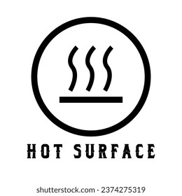 The Line Art of Hot Surface Symbol