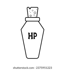 The Line Art of Hp Power Up Potion