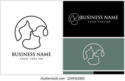 line art human animal logo