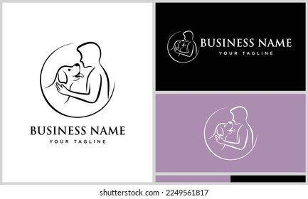 line art human animal logo