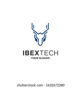 Line Art Ibex Silhouette Logo