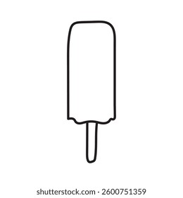 Line art of Ice Cream Cone Outline Illustration