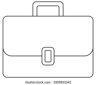 Line art icon briefcase.