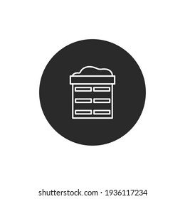 line art icon laundry clothes pile up, clean vector pictogram simple symbol