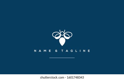 A line art icon logo of a BEE