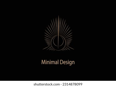 Un logotipo de icono de arte de línea, un diseño creativo de icono abstracto,	
