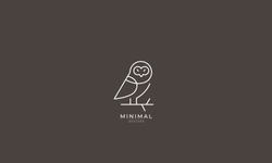 A Line Art Icon Logo A Owl
