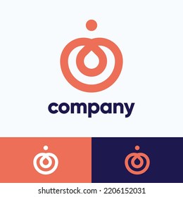 line art icon logo of a yoga person