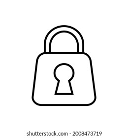 line art icon padlock vector design