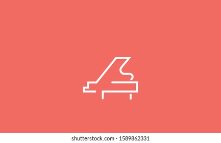 Line art icon of piano/keyboard 