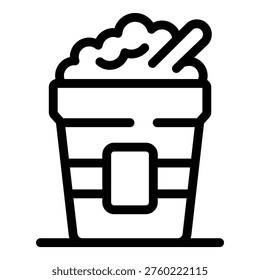 Line art icon plastic