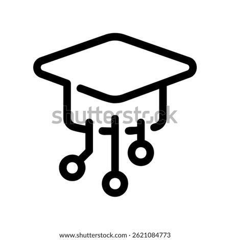 Line Art Icon Representing Educational Technology or Online Learning
