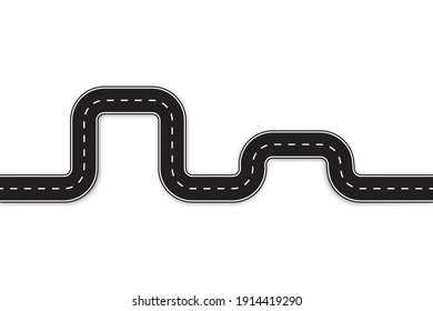 Line art icon with road on white. Road in flat style. Horizontal view. Vector illustration art. Stock image. EPS 10.