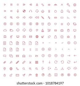 Line Art Icon Set Vector Template Illustration Design