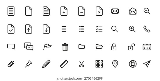 Icono de arte de línea conjunto de Vector Plantilla ilustración diseño