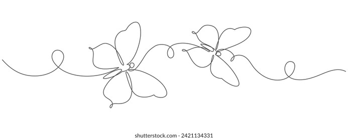 Line art illustration of a butterfly