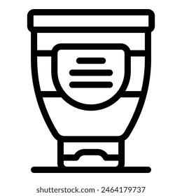 Line art illustration of a coffee cup, perfect for menu design and cafe branding