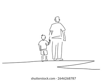  line art illustration depicting a tender moment between a parent and a child