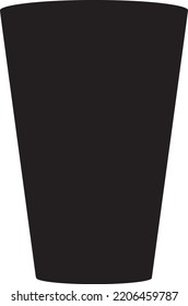 line art illustration of drinking water glass icon on a white background