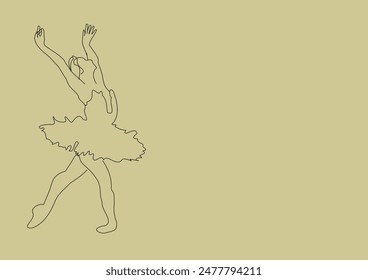 ilustración de una bailarina bailarina del ballet del lago swan 