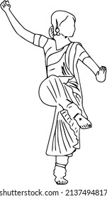 747 Indian dance vector line art Images, Stock Photos & Vectors ...