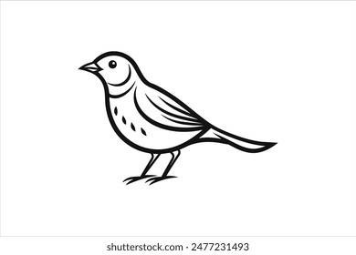 Line art illustration of a lark bird in various styles, showcasing detailed vector artwork for each rendition. Perfect for design projects needing versatile, high-quality avian illustrations.