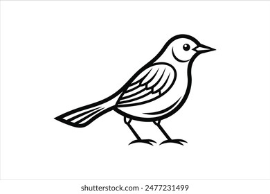 Line art illustration of a lark bird in various styles, showcasing detailed vector artwork for each rendition. Perfect for design projects needing versatile, high-quality avian illustrations.