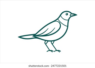 Line art illustration of a lark bird in various styles, showcasing detailed vector artwork for each rendition. Perfect for design projects needing versatile, high-quality avian illustrations.