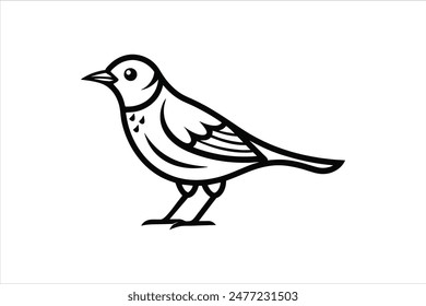 Line art illustration of a lark bird in various styles, showcasing detailed vector artwork for each rendition. Perfect for design projects needing versatile, high-quality avian illustrations.