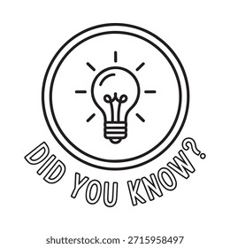 Illustration einer Glühbirne innerhalb eines Kreises mit Text