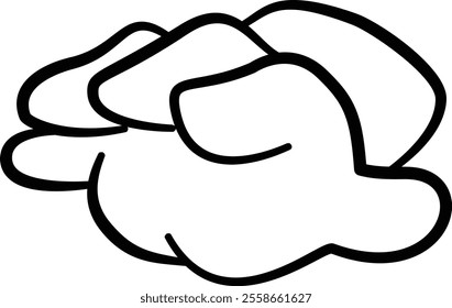 line art illustration little baby hands