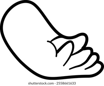 line art illustration little baby hands