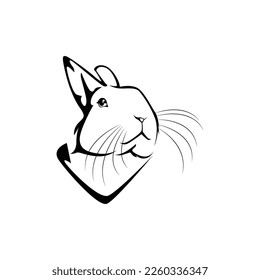 line art illustration of Rabbit, vector EPS10