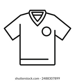 Line art illustration of a soccer jersey, perfect for sportsthemed designs