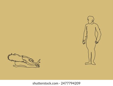 line art illustration of the swan lake ballet 