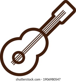 Line art illustration vector of a musical instrument.