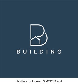 Vector inicial del logotipo del edificio B P
